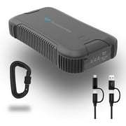 Techsmarter 30000mah Rugged & Waterproof 45W USB-C PD Power Bank. Portable Battery Charger with Flashlight for iPhone, Samsung Galaxy, iPad Air/Pro, Macbook, Androids, LG, HTC, Motorola, Chromebook