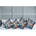 thumbnail image 2 of Ambesonne Life is Better at the Lake Throw Pillow Cover 4 Pack, Sunset, 20", Orange Azure Blue, 2 of 7