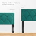 thumbnail image 3 of Headboard, Nailhead, King California Size, Teal Blue, Velvet, Modern Contemporary, Bedroom Master Guest Suite Room, 3 of 10