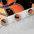 thumbnail image 4 of Homewish Initial B Letter Black Out Curtains for Kids, Cartoon Basketball Sport Curtains Pack of 2 (42x63 Each), Black Orange Bedroom Curtains, Window Curtains Decor, 4 of 6