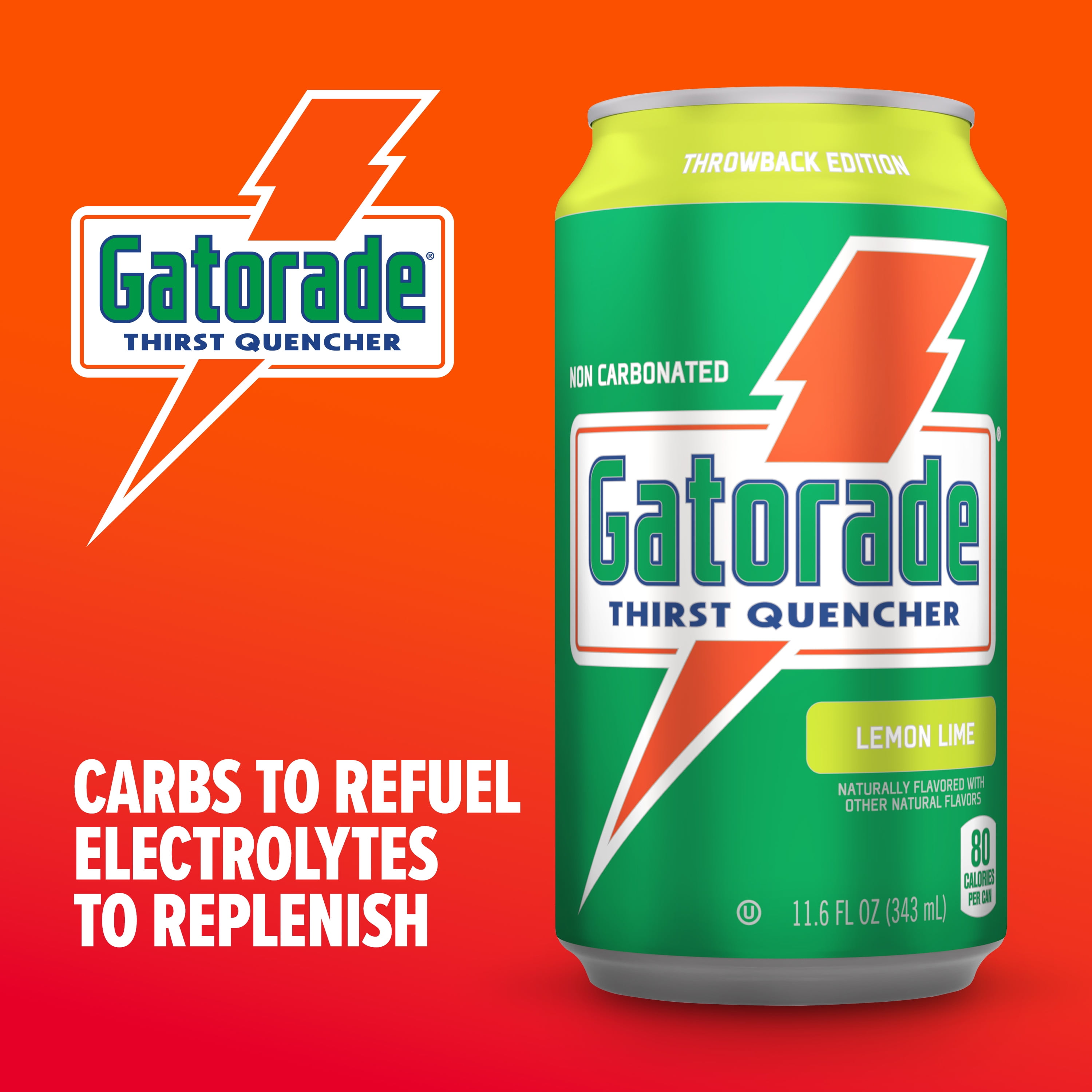Gatorade Thirst Quencher Sports Drink Cans, Lemon Lime, Electrolytes, 12 fl oz Cans (18 Pack)