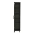 thumbnail image 2 of DUOSONG 70.8H" Tall Narrow Storage Cabinet With 5-Tier Shelf, 3 Broom Hangers And Metal Hardware, Smokey Oak Oak Pine Furniture Primary Living Space Cabinets, 2 of 7