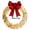 Gold, variant on LED Christmas Wreath with Big Bow Door Hanger Decorations Outdoor Indoor Metal Frame with Warm White Lights for Front Door Wall Fireplace Mantel Holiday Home and Party Decor