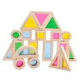 thumbnail image 4 of 24x bloques de construcción juguete sensorial preescolar colorido juego para padres e hijos 2 años forma de Color aprendizaje bloques de arcoíris de, 4 of 9