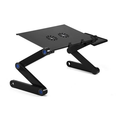 Portable 360? Adjustable Foldable Laptop Computer Desk Stand Table with Mouse