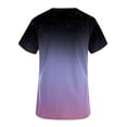 thumbnail image 5 of EGNMCR Hauts de Sarrau d'Infirmière pour Femmes Mode à Imprimé Dégradé Uniforme de Travail Manches Courtes Col en V Blouse T-shirt de Travail avec Poches, 5 of 5