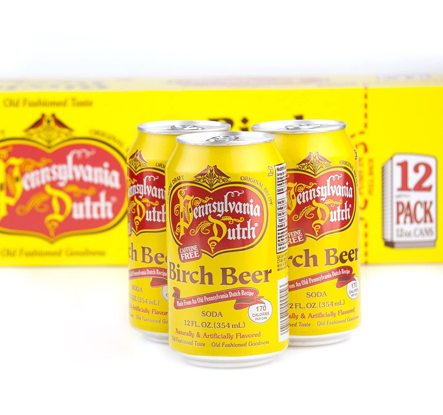 Pennsylvania Dutch PA Dutch Birch Beer by AmishTastes, Protected With High-Density Foam, 12 Oz. Pack of 6