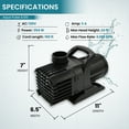 thumbnail image 2 of Half Off Ponds Aqua Pulse Submersible Pond Pump for Waterfalls, 6100 GPH, 0.47 HP, 100 ft Cord, 2 of 7