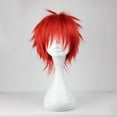 thumbnail image 2 of Unique Bargains Human Hair Wigs for Women Short Wigs with Wig Cap Red, 2 of 6