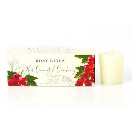 Cranberry Lovers Gift - RED CURRANT & CRANBERRY Rosy Rings 3-Piece Scented Votive Candle Gift Set