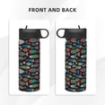 thumbnail image 3 of Sikiie Hand Drawn Colorful Fishes Print 18OZ Insulated Straw Cup, Portable Leak-proof Sports Water Bottle, Stainless Steel Water Cup Suitable for Home and Outdoor, 3 of 8