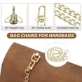 thumbnail image 3 of Flat Purse Chain, 5 Pack Light Gold Chain Purse Strap Handbag Chains Crossbody Straps Extender with D-Rings for Tote Wallet Clutch Satchel Short Bag, 5 Size, 3 of 7