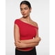 thumbnail image 3 of Blusa para Mujer INLYRIC Hombros Descubiertos Suave Roja Talla M, 3 of 6