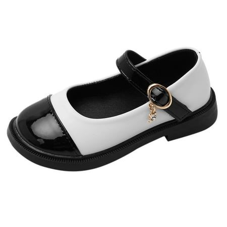 

fvwitlyh Girls Sandals Sandal Y3 Girls Shoes Autumn Children Princess Shoes Non Slip Soft Sole Leather Shoes Single Toddler Girl Size 5 Shoes Sandals for Girls