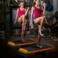 thumbnail image 5 of BOBOKY 43 Inch Aerobic Step Platform, Adjustable Fitness Stepper with 4 Risers, Home Gym Cardio Strength Training Equipment,Orange, 5 of 14
