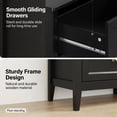 thumbnail image 3 of Lofka Black 6 Drawer Dresser with Metal Handle for Bedroom Living Room, 3 of 8