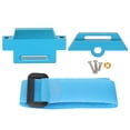 thumbnail image 1 of Placa de batería de coche RC soporte de batería de aleación de aluminio con correa para chasis Traxxas 1/10 Slash 2WD 5822 5822A azul, 1 of 10