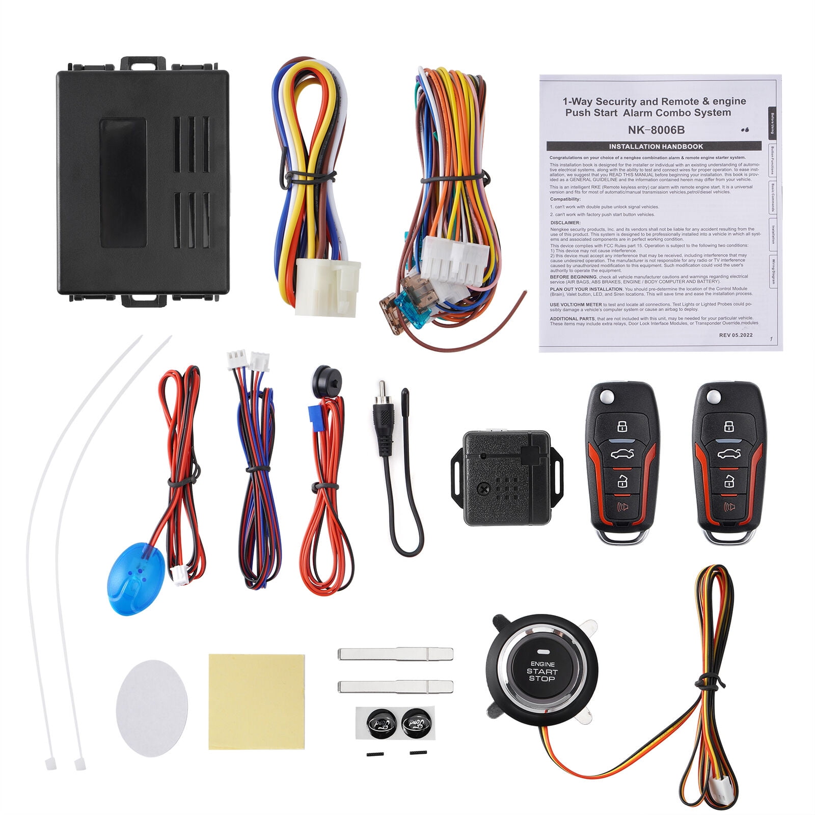 Car Ignition Switch Keyless Entry Remote Starter Engine Push Start