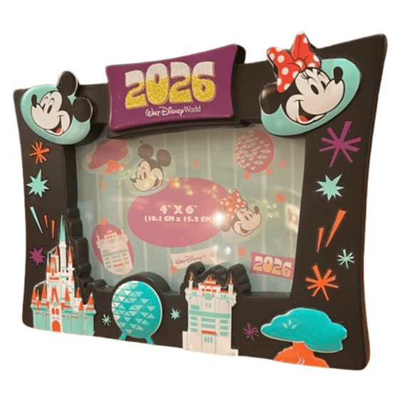 Disney Parks WDW 2026 Mickey & Minnie Mouse Picture Frame New With Tag