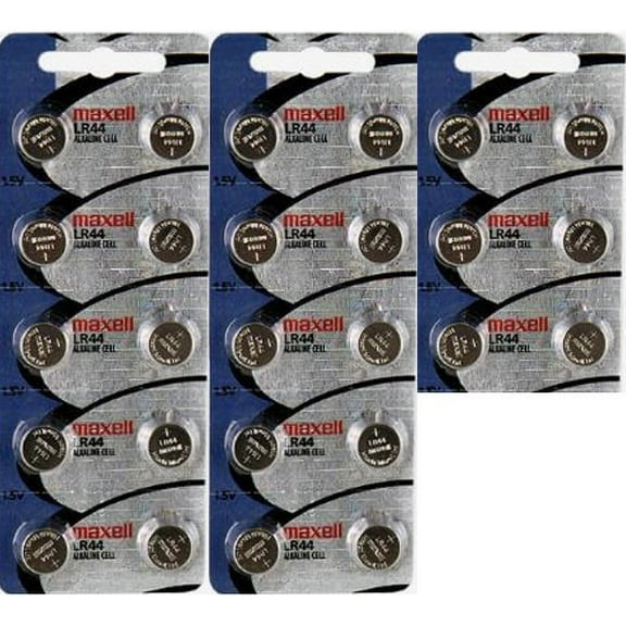 MAXELL LR44 (AG13) BATTERIES 26 Pcs HOLOGRAM New Exp.2022