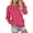 Watermelon Red, variant on Women's V Neck Sweatshirt, Soft Long Sleeve Casual Pullover with Pockets, Oversized Loose Fit Comfortable Winter Top for Fall and Daily Wear