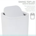 thumbnail image 4 of Bath Bliss 2 Pack 8L Acrylic Waste Bin in White, 4 of 5