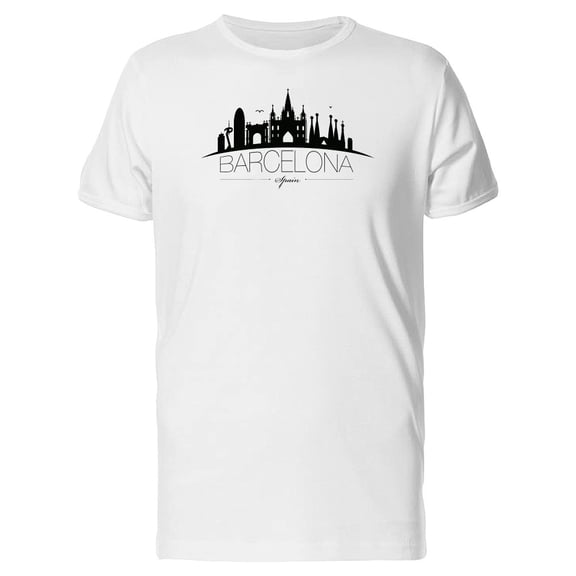 Barcelona Spain Skyline Tee Men's -Image by Shutterstock