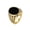 Gold, variant on Black Gemstone Rings for Men Signet Stainless Steel Silver Black Gold Plated 18mm Oval Stone Spiral Textured Personalized Gift Jewelry Silver 11