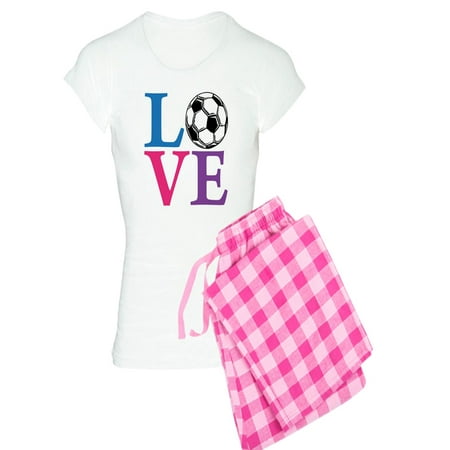 

CafePress - Multi2 Soccer LOVE - Women s Light Pajamas