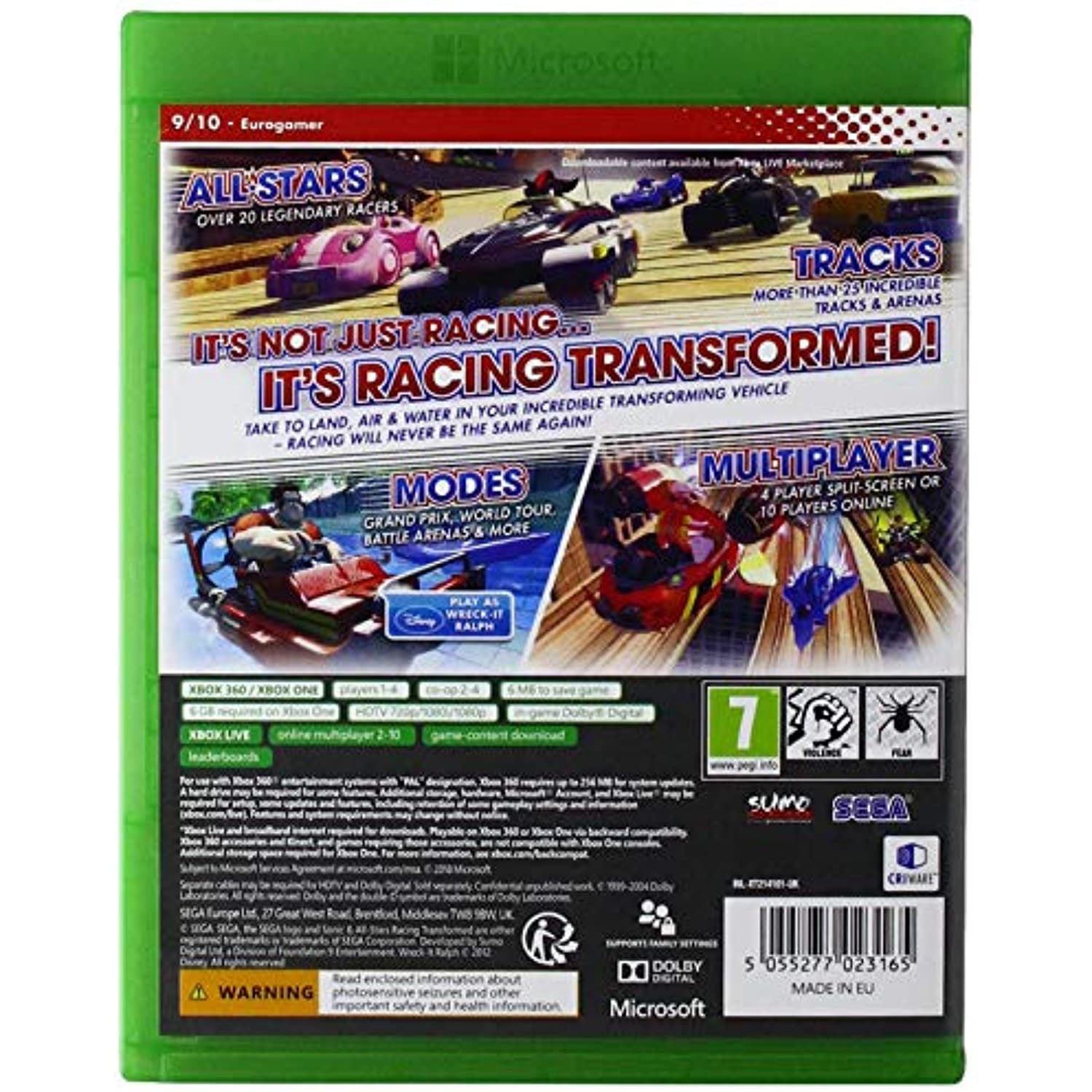 Sonic All Stars Racing Transformed Xbox 360 Game For Sale