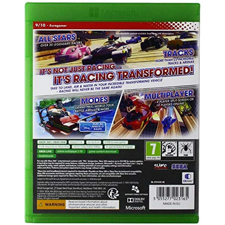 Jogo Sonic & All Star Racing Transformed Xbox 360 Sega com o