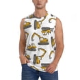thumbnail image 1 of Fotbe Funny Excavator Men's Camiseta sin Mangas Estampada para Hombres, Playera Casual para Gimnasio, Entrenamiento, Playa-Large, 1 of 7