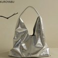thumbnail image 2 of Bolso de hombro plateado para mujer, gran capacidad, moda femenina, vintage, de PU, bolsos para mujer, tendencia 2023, 2 of 5