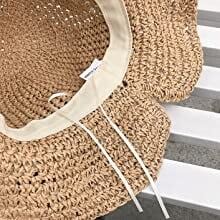 Solid Color Bow Decor Crochet Hat, Summer Sunscreen Beach Foldable