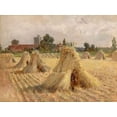 thumbnail image 2 of Hardy, Heywood 14x12 Gold Ornate Wood Framed with Double Matting Museum Art Print Titled - Corn Stooks by Bray Church, 1872, 2 of 4