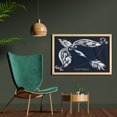 thumbnail image 2 of Zodiac Wall Art with Frame, Astrology Sign Sagittarius with Flower Images Planetary Impacts on Nature Theme, Printed Fabric Poster for Bathroom Living Room, 35" x 23", Grey and Blue, by Ambesonne, 2 of 2