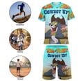 thumbnail image 5 of Tom And Jerry Boys Girls Short Sleeve Mesh T-Shirt And Shorts Outfit Set Summer Clothes Set for Kids, 5 of 8