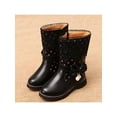 thumbnail image 1 of Woobling Bottes d'Hiver pour Enfant Bout Rond Bottine Courte Doublée Chaude Botte de Neige Respirante Confort Randonnée Plate Noire 10C, 1 of 5