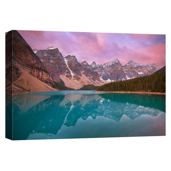 Epic Graffiti 'Moraine Lake' by Jesse Estes, Canvas Wall Art, 18"x26"
