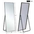 thumbnail image 7 of Neutypechic 70" x 31" Black Large Modern & Contemporary Rectangle Standing Mirror Aluminum Frame with Stand Full Length Mirror Free-Stand or Wall-Mounted for Bedroom, Bathroom, Living Room, 7 of 7