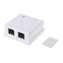 YIEMEEN 2 Port Cat5e RJ45 8P8C Keystone Jacks, Ethernet Wall Jack Punch Down Connector