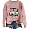 thumbnail image 2 of Merry Christmas Sweaters for Women 2025 Long Sleeve Crewneck Drop Shoulder Santa Xmas Pullover Sweater Jumper Tops, 2 of 4