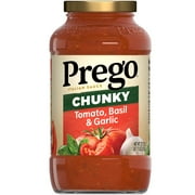 Prego Chunky Tomato, Basil and Garlic Pasta Sauce, 23.75 oz Jar