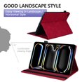 thumbnail image 4 of TECH CIRCLE Case for iPad Air 11 2024/iPad Air 4th 5th Gen,iPad Pro 11 inch PU Leather Folio Stand Case Auto Sleep Wake Elastic Band Pocket Smart Classic Shockproof Protective Wallet Case,Red, 4 of 8