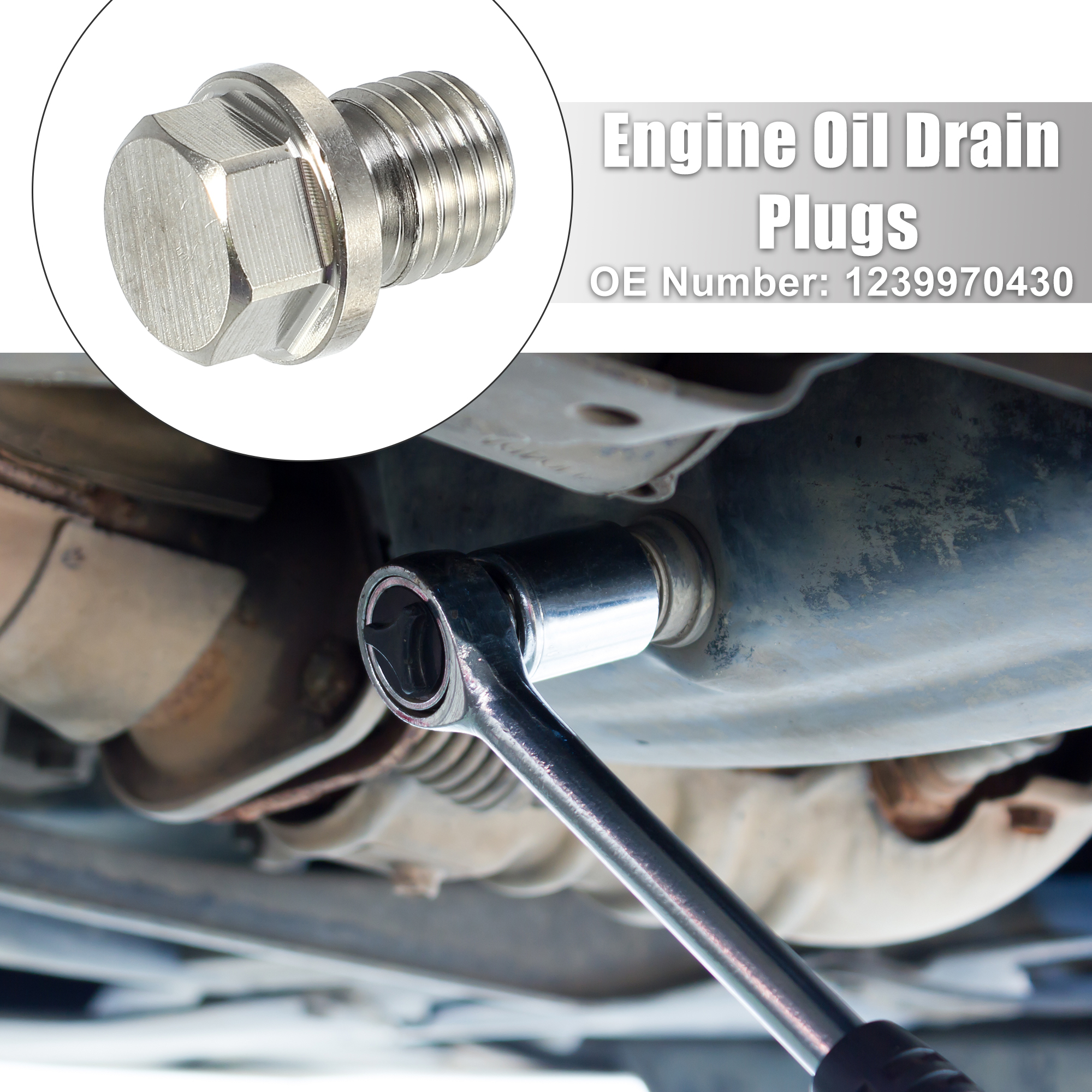 Unique Bargains 1 Set M12x1.5 Engine Oil Drain Plug with Washer  