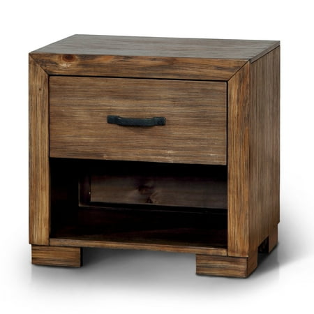 Furniture Of America Marchez Rustic Nightstand With Built In Usb Furniture Of America Marchez Rustic Nightstand With Built In Usb Outlet