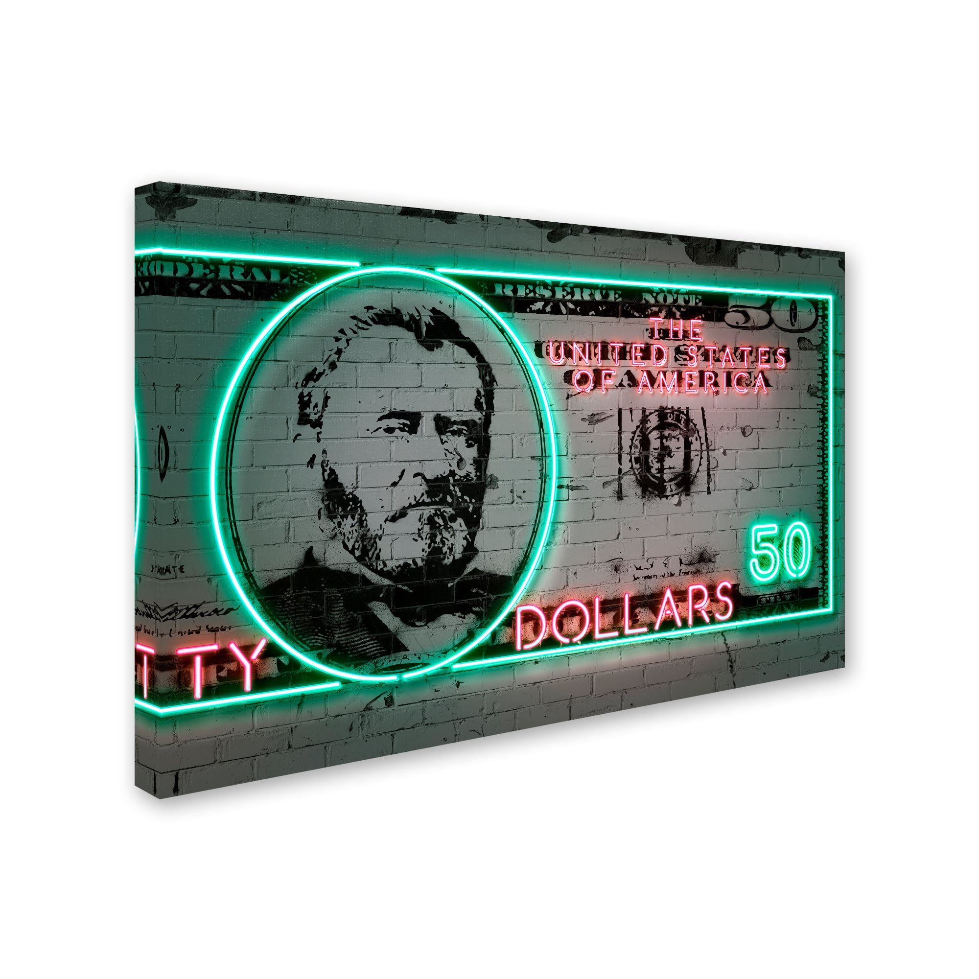 Trademark Fine Art '50 dollars' Canvas Art by Octavian Mielu