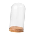 thumbnail image 6 of Decorative Clear Glass Dome Cloche Jar with Wood Base Container DIY Pedestals Ornament Cloche Bell Jar Case for Wedding Decor 9cmx12cm, 6 of 8