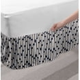thumbnail image 2 of Abstract Bed Skirt, Simple Irregular Brushstroke Bold Bars in Vertical Order, Elastic Bedskirt Dust Ruffle Wrap Around for Bedding Decor, 4 Sizes, Dark Slate Blue Beige, by Ambesonne, 2 of 2