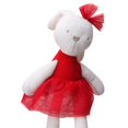 thumbnail image 3 of suave de juega los juguetes de peluche que duermen del conejo animal rojo Hugo Conejo de peluche, 3 of 7